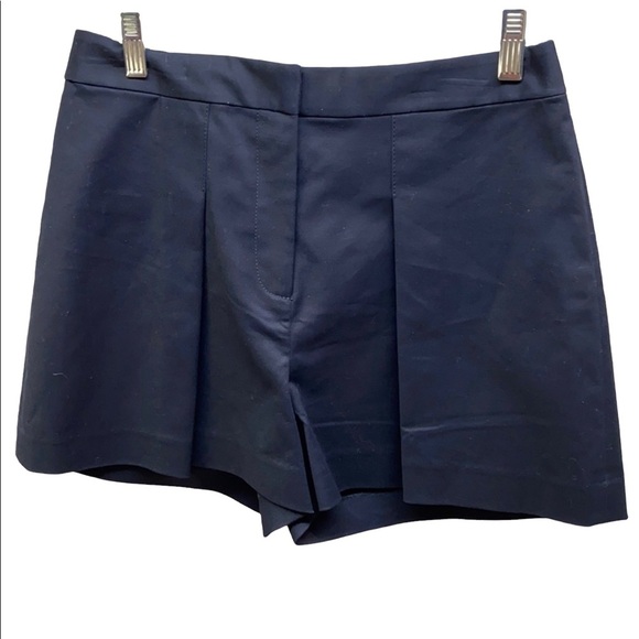 Michael Kors Navy Pleated Shorts - Picture 2 of 5